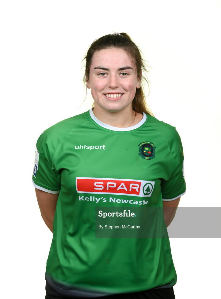 8 February 2022; Sarah Power during a Peamount United squad portrait session at PRL Park in Greenogue, Dublin. Photo by Stephen McCarthy/Sportsfile