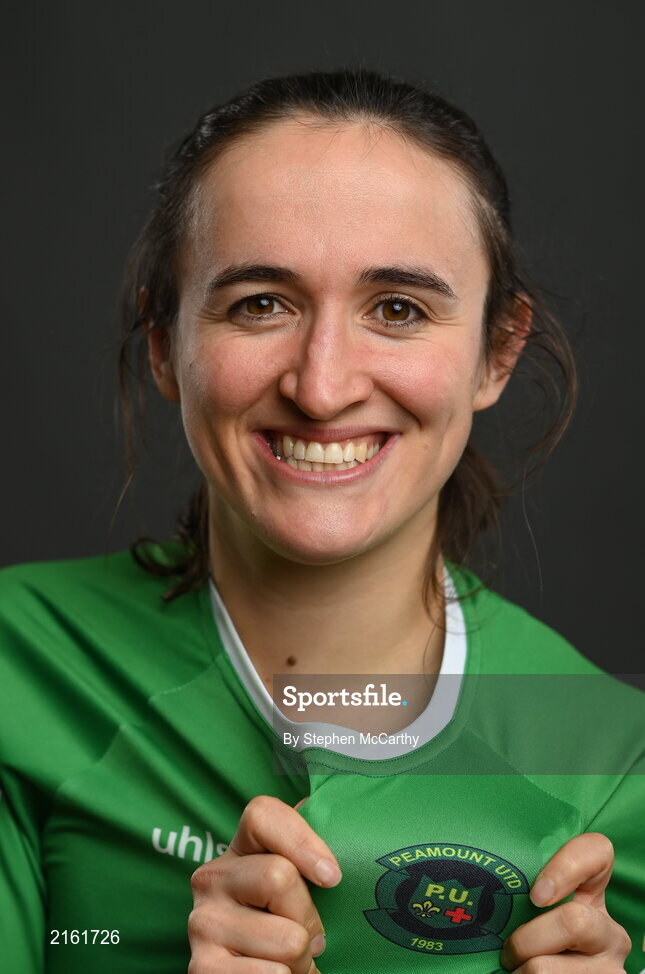 8 February 2022; Dora Gorman during a Peamount United squad portrait session at PRL Park in Greenogue, Dublin. Photo by Stephen McCarthy/Sportsfile