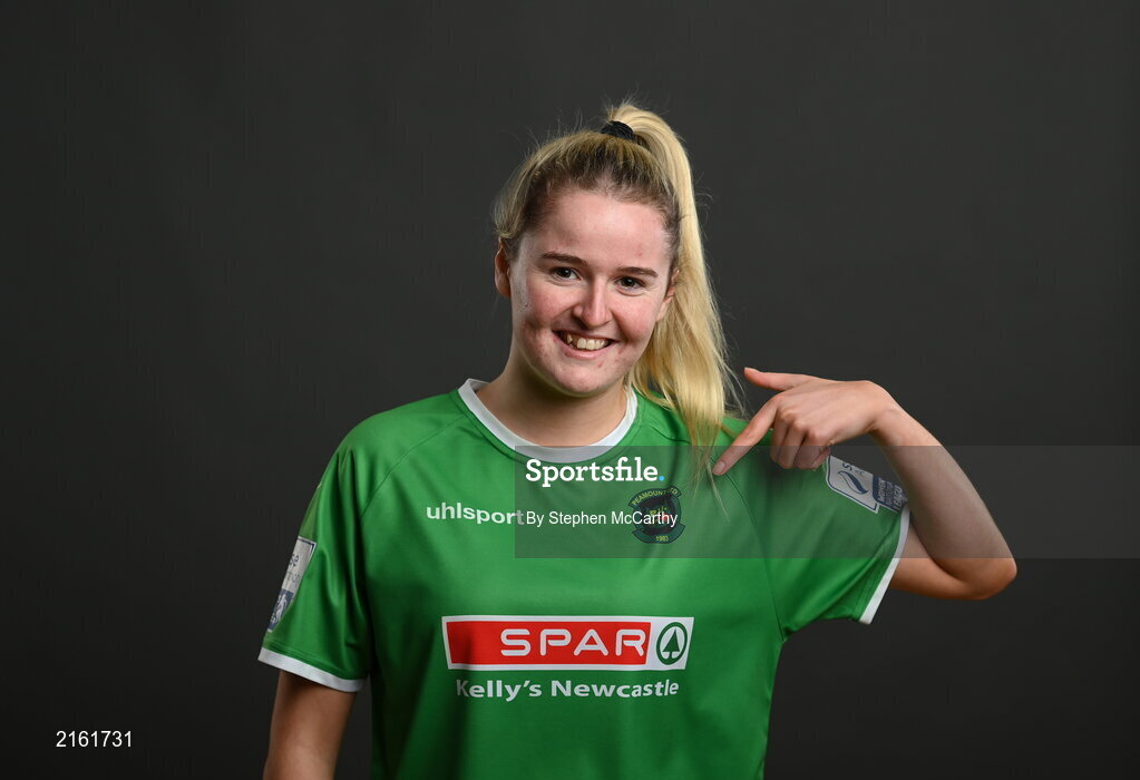 8 February 2022; Erin McLaughlin during a Peamount United squad portrait session at PRL Park in Greenogue, Dublin. Photo by Stephen McCarthy/Sportsfile