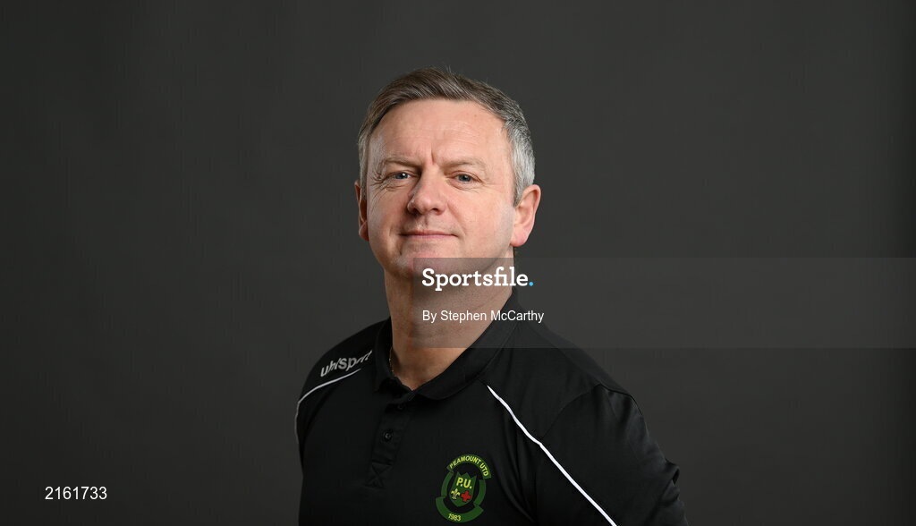 8 February 2022; Manager James O'Callaghan during a Peamount United squad portrait session at PRL Park in Greenogue, Dublin. Photo by Stephen McCarthy/Sportsfile