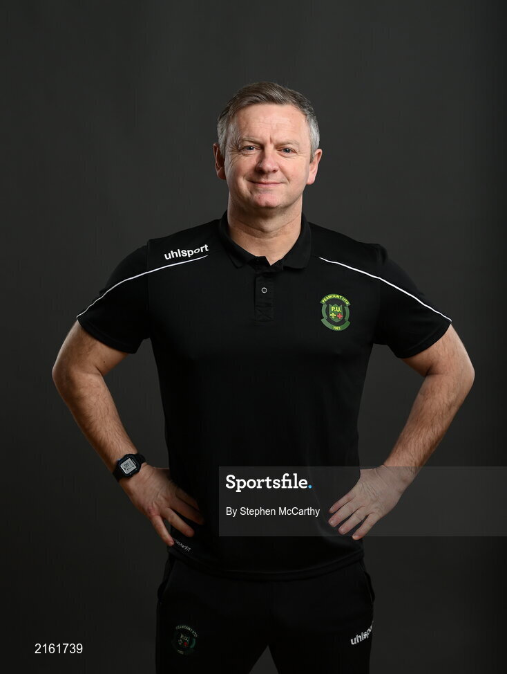 8 February 2022; Manager James O'Callaghan during a Peamount United squad portrait session at PRL Park in Greenogue, Dublin. Photo by Stephen McCarthy/Sportsfile