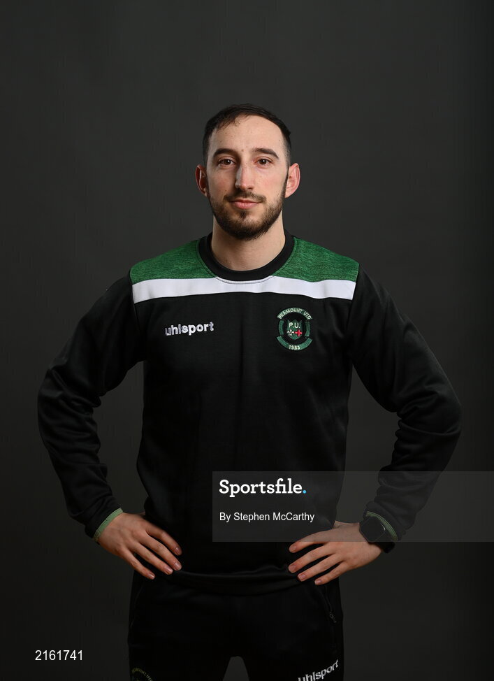 8 February 2022; Physiotherapist Aaron Fattore during a Peamount United squad portrait session at PRL Park in Greenogue, Dublin. Photo by Stephen McCarthy/Sportsfile