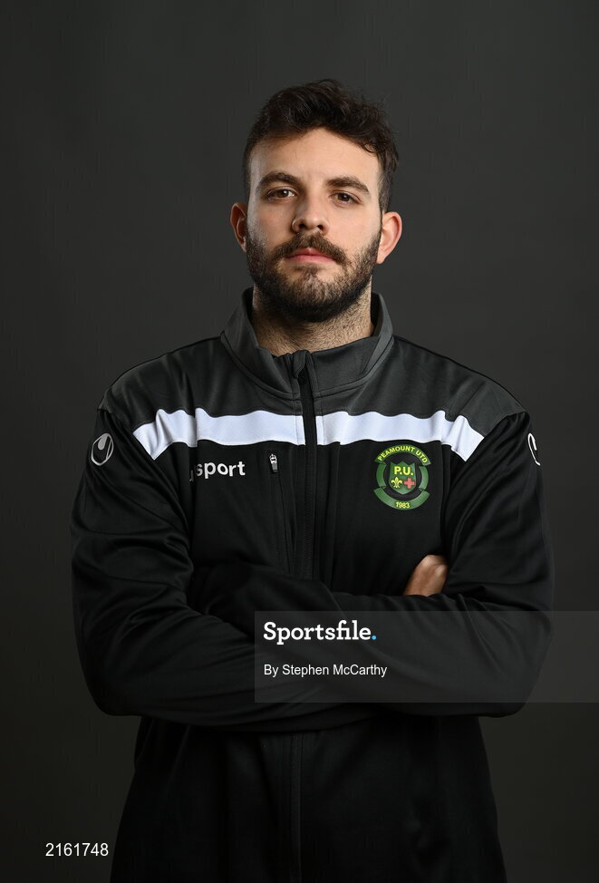 8 February 2022; Strength and conditioning coach João Lélis during a Peamount United squad portrait session at PRL Park in Greenogue, Dublin. Photo by Stephen McCarthy/Sportsfile