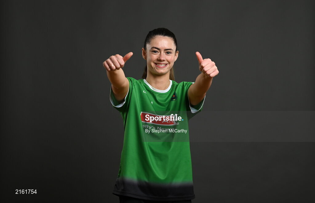 8 February 2022; Lauryn O’Callaghan during a Peamount United squad portrait session at PRL Park in Greenogue, Dublin. Photo by Stephen McCarthy/Sportsfile