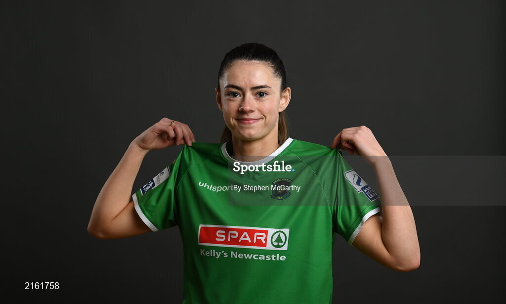 8 February 2022; Lauryn O’Callaghan during a Peamount United squad portrait session at PRL Park in Greenogue, Dublin. Photo by Stephen McCarthy/Sportsfile