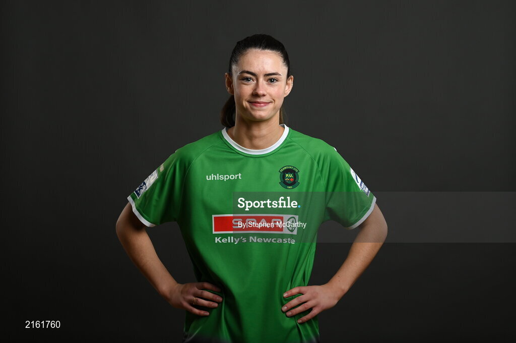 8 February 2022; Lauryn O’Callaghan during a Peamount United squad portrait session at PRL Park in Greenogue, Dublin. Photo by Stephen McCarthy/Sportsfile