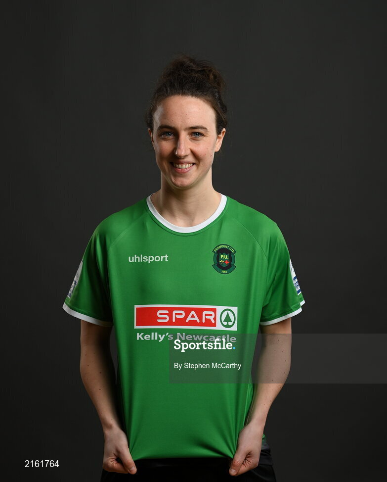 8 February 2022; Karen Duggan during a Peamount United squad portrait session at PRL Park in Greenogue, Dublin. Photo by Stephen McCarthy/Sportsfile