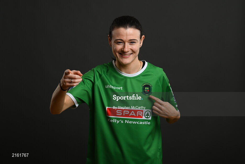 8 February 2022; Jetta Berrill during a Peamount United squad portrait session at PRL Park in Greenogue, Dublin. Photo by Stephen McCarthy/Sportsfile