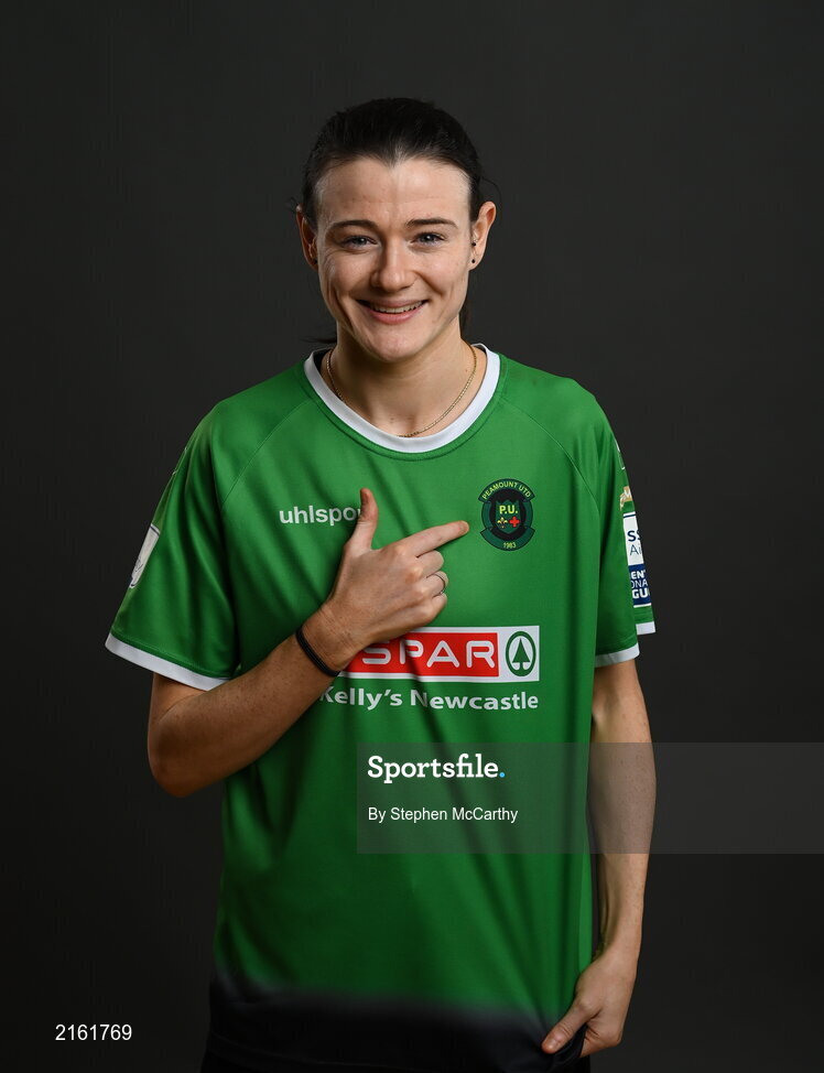 8 February 2022; Jetta Berrill during a Peamount United squad portrait session at PRL Park in Greenogue, Dublin. Photo by Stephen McCarthy/Sportsfile