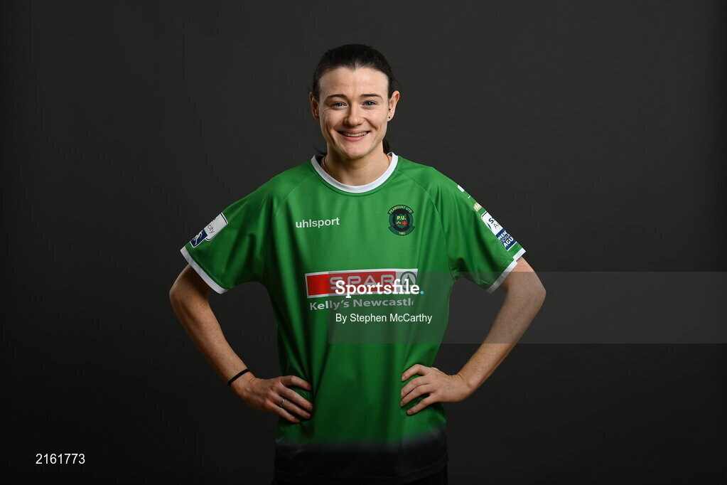 8 February 2022; Jetta Berrill during a Peamount United squad portrait session at PRL Park in Greenogue, Dublin. Photo by Stephen McCarthy/Sportsfile
