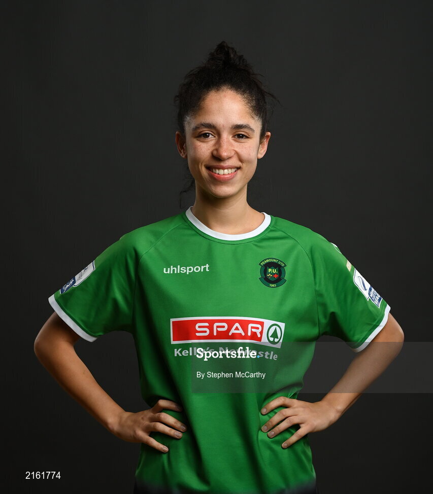 8 February 2022; Rebekah Carroll during a Peamount United squad portrait session at PRL Park in Greenogue, Dublin. Photo by Stephen McCarthy/Sportsfile