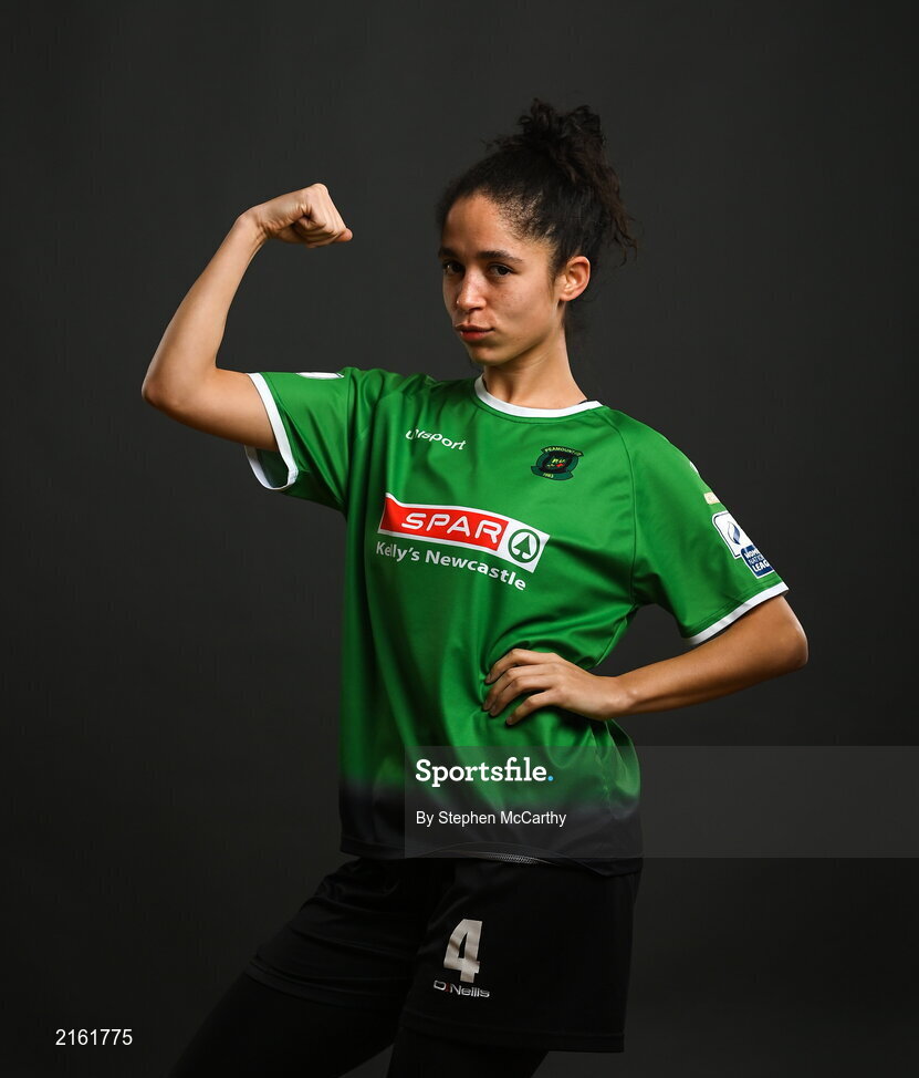 8 February 2022; Rebekah Carroll during a Peamount United squad portrait session at PRL Park in Greenogue, Dublin. Photo by Stephen McCarthy/Sportsfile