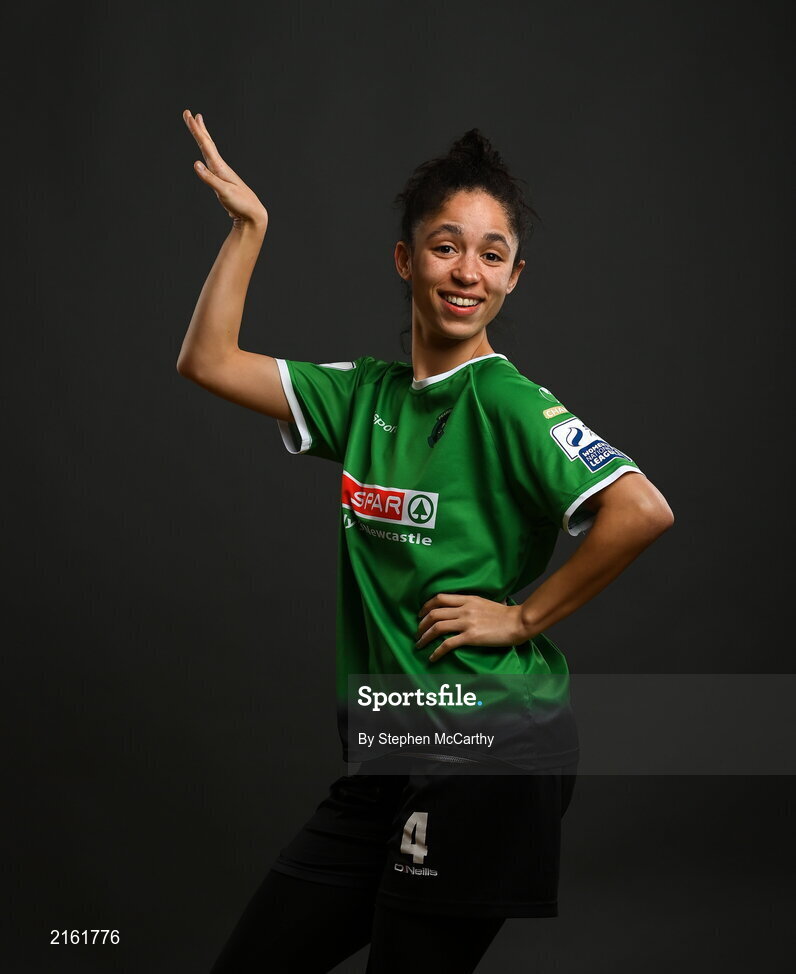 8 February 2022; Rebekah Carroll during a Peamount United squad portrait session at PRL Park in Greenogue, Dublin. Photo by Stephen McCarthy/Sportsfile