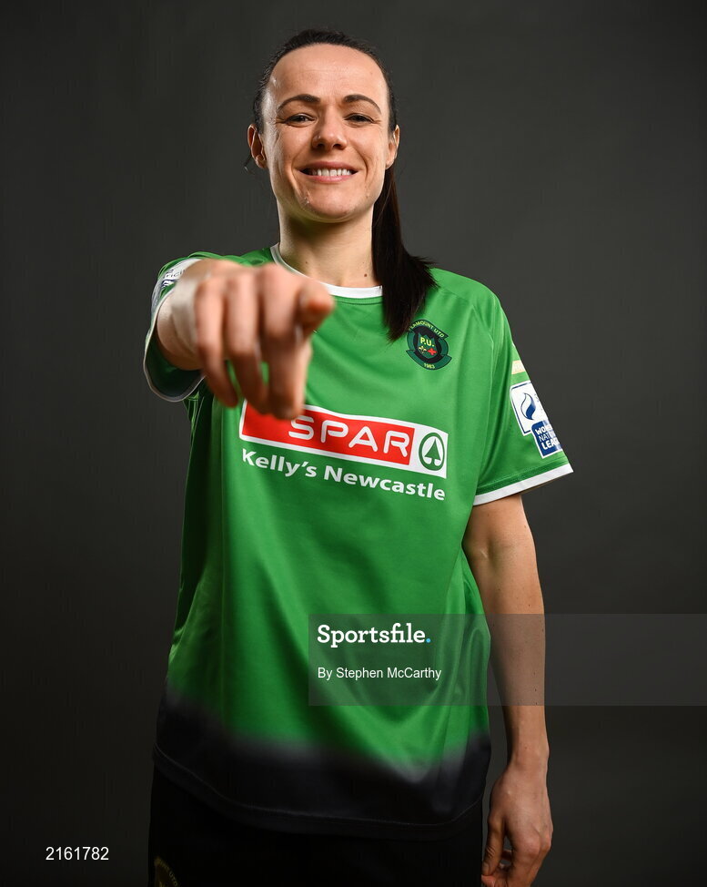 8 February 2022; Áine O'Gorman during a Peamount United squad portrait session at PRL Park in Greenogue, Dublin. Photo by Stephen McCarthy/Sportsfile