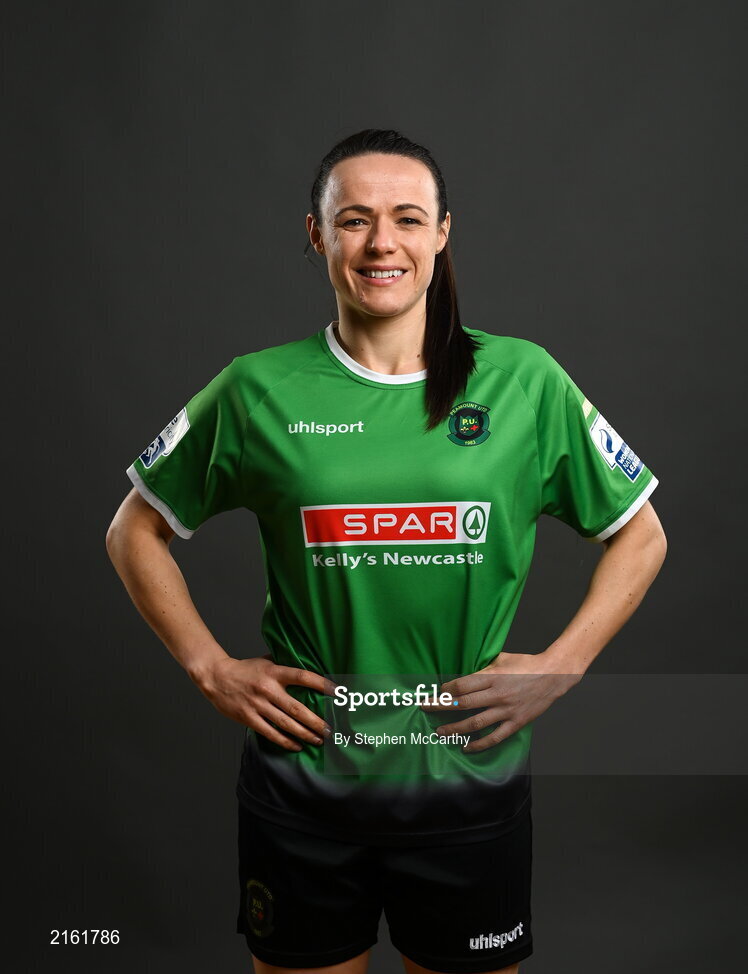 8 February 2022; Áine O'Gorman during a Peamount United squad portrait session at PRL Park in Greenogue, Dublin. Photo by Stephen McCarthy/Sportsfile