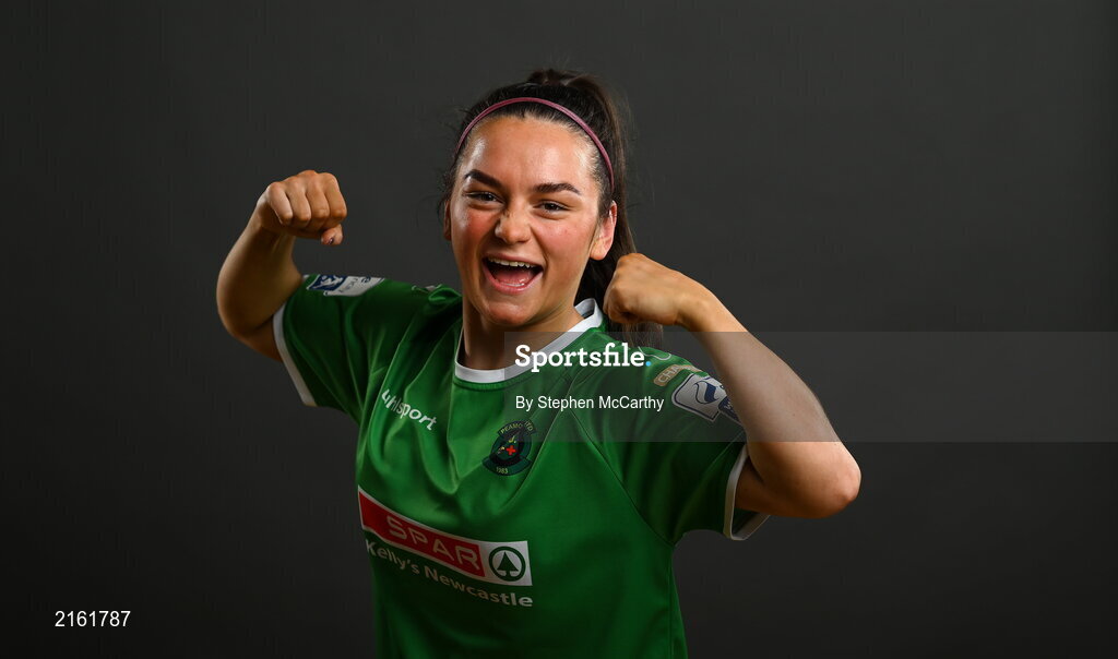 8 February 2022; Alannah McEvoy during a Peamount United squad portrait session at PRL Park in Greenogue, Dublin. Photo by Stephen McCarthy/Sportsfile