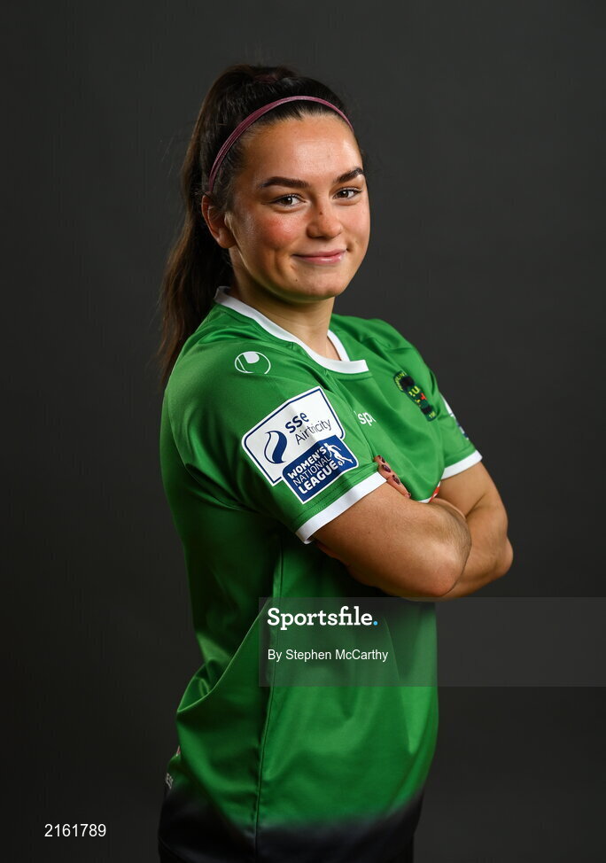 8 February 2022; Alannah McEvoy during a Peamount United squad portrait session at PRL Park in Greenogue, Dublin. Photo by Stephen McCarthy/Sportsfile