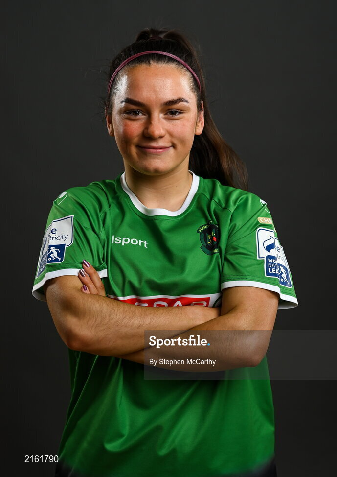 8 February 2022; Alannah McEvoy during a Peamount United squad portrait session at PRL Park in Greenogue, Dublin. Photo by Stephen McCarthy/Sportsfile