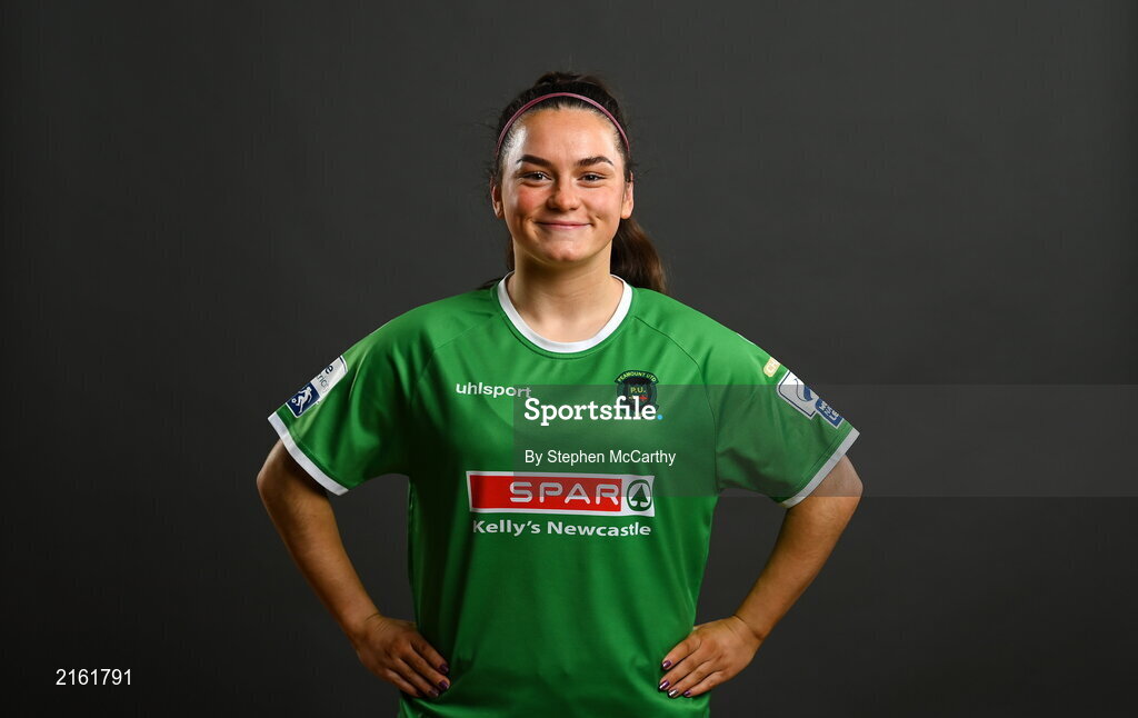 8 February 2022; Alannah McEvoy during a Peamount United squad portrait session at PRL Park in Greenogue, Dublin. Photo by Stephen McCarthy/Sportsfile