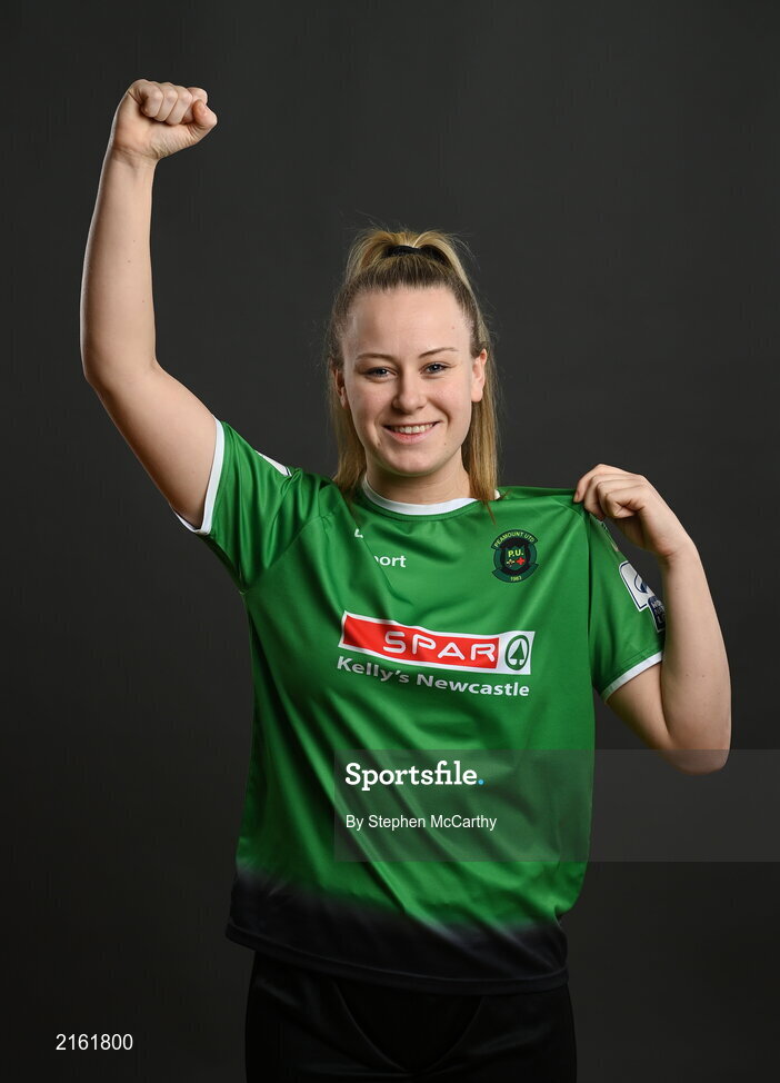 8 February 2022; Lauren Kelly during a Peamount United squad portrait session at PRL Park in Greenogue, Dublin. Photo by Stephen McCarthy/Sportsfile