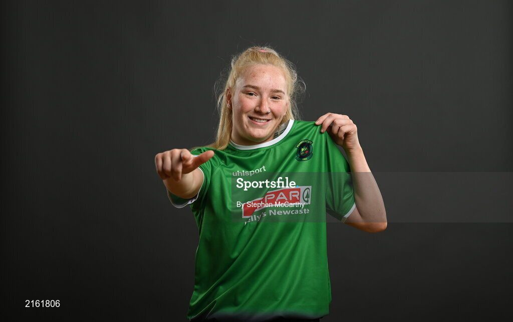 8 February 2022; Michelle Doonan during a Peamount United squad portrait session at PRL Park in Greenogue, Dublin. Photo by Stephen McCarthy/Sportsfile
