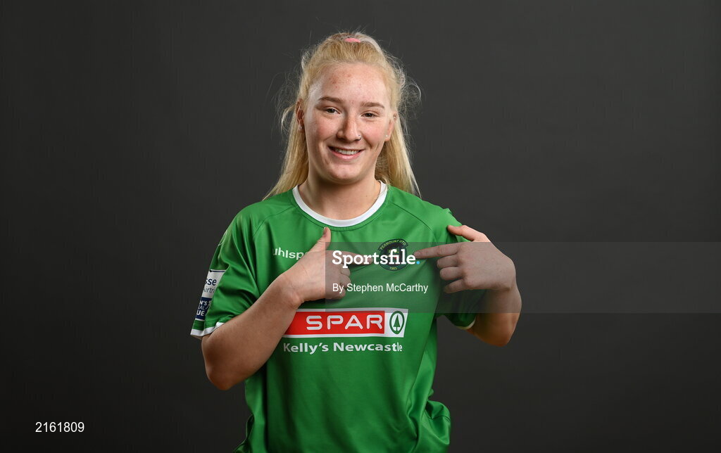 8 February 2022; Michelle Doonan during a Peamount United squad portrait session at PRL Park in Greenogue, Dublin. Photo by Stephen McCarthy/Sportsfile