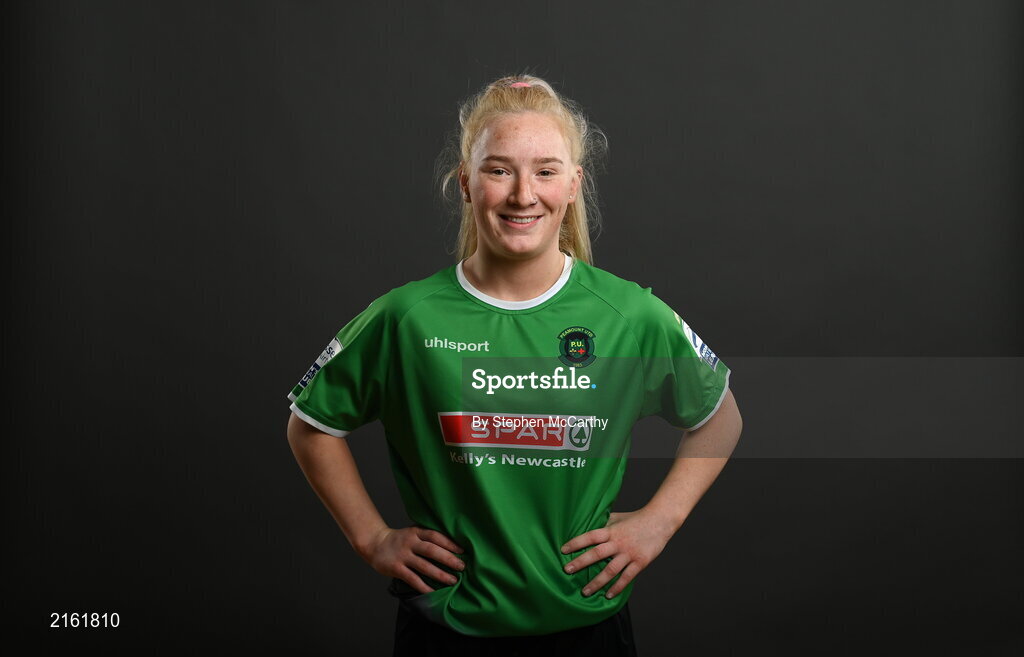 8 February 2022; Michelle Doonan during a Peamount United squad portrait session at PRL Park in Greenogue, Dublin. Photo by Stephen McCarthy/Sportsfile