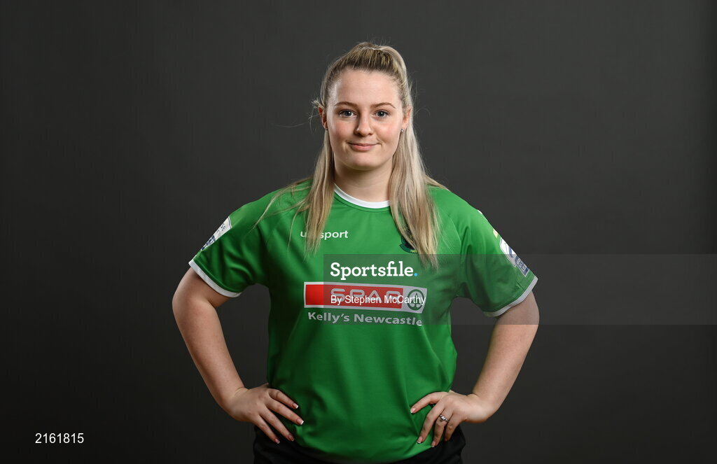 8 February 2022; Louise Masterson during a Peamount United squad portrait session at PRL Park in Greenogue, Dublin. Photo by Stephen McCarthy/Sportsfile