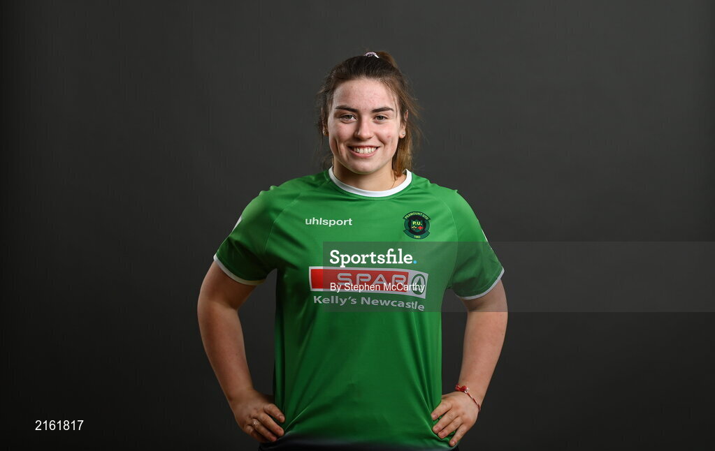 8 February 2022; Sarah Power during a Peamount United squad portrait session at PRL Park in Greenogue, Dublin. Photo by Stephen McCarthy/Sportsfile