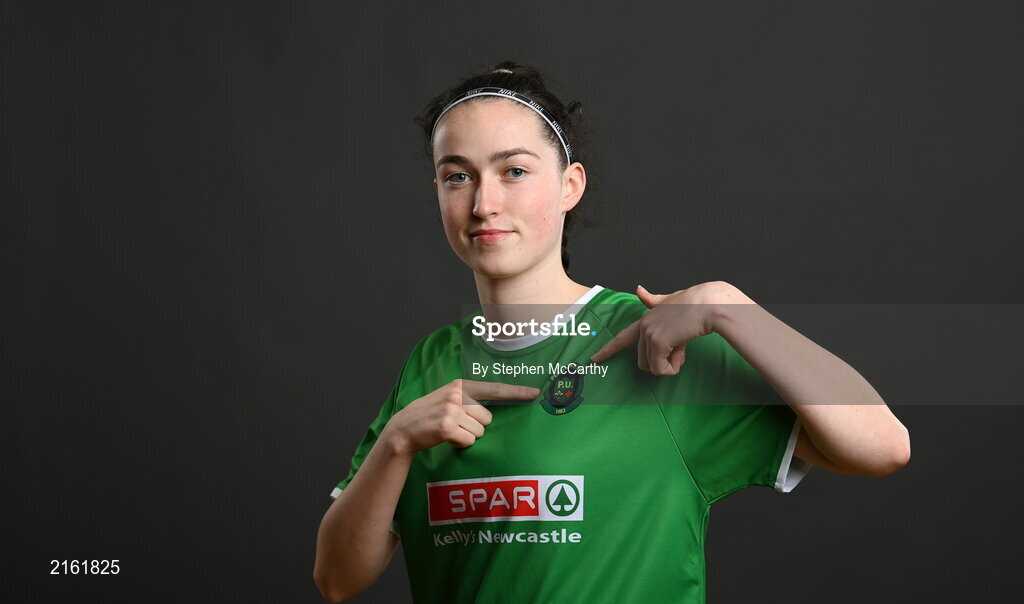8 February 2022; Eve Conheady during a Peamount United squad portrait session at PRL Park in Greenogue, Dublin. Photo by Stephen McCarthy/Sportsfile