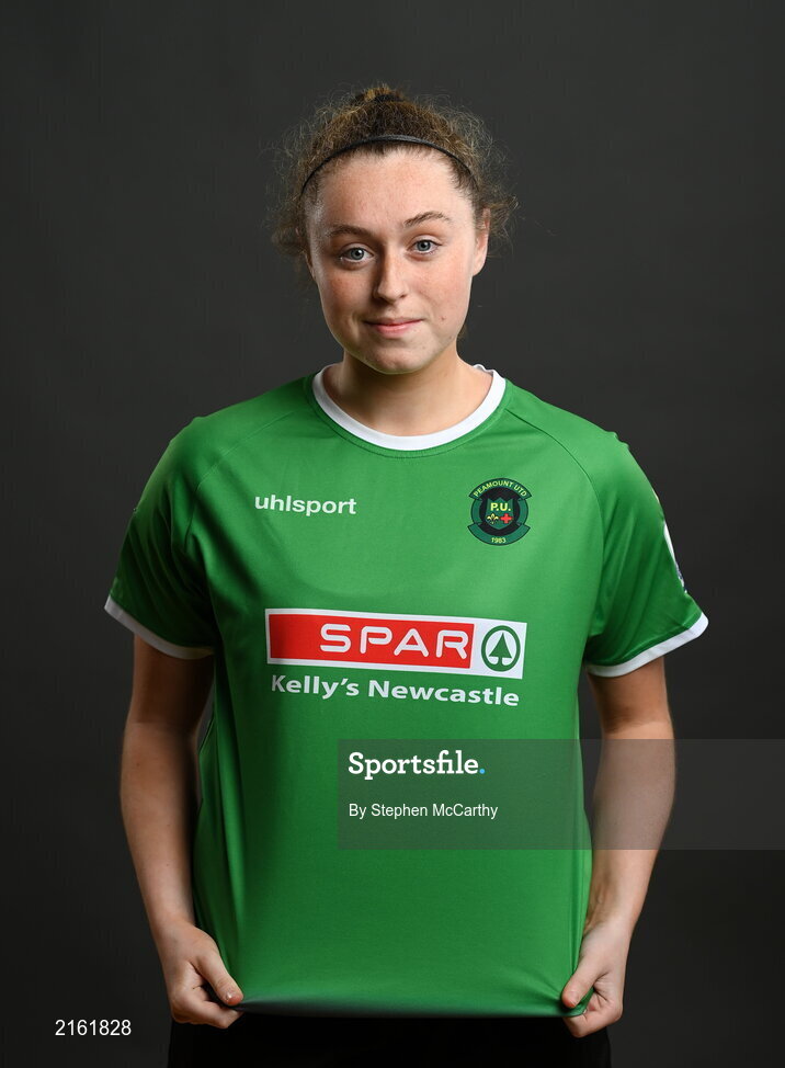 8 February 2022; Rebecca McMahon during a Peamount United squad portrait session at PRL Park in Greenogue, Dublin. Photo by Stephen McCarthy/Sportsfile