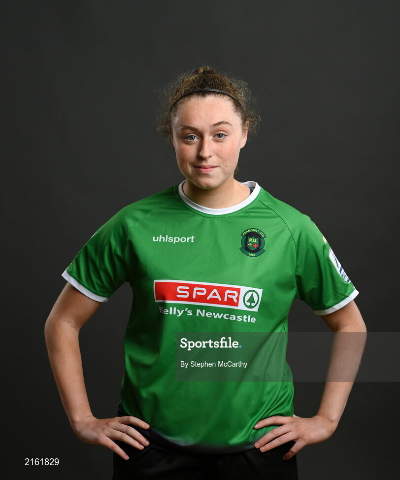 8 February 2022; Rebecca McMahon during a Peamount United squad portrait session at PRL Park in Greenogue, Dublin. Photo by Stephen McCarthy/Sportsfile
