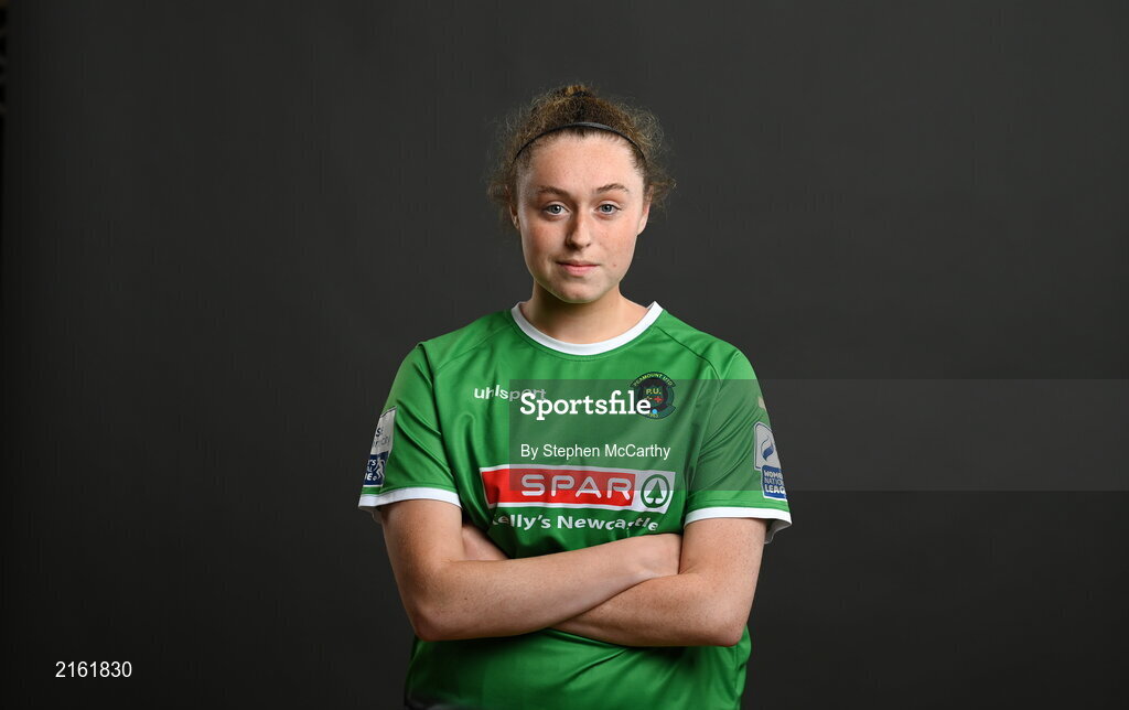 8 February 2022; Rebecca McMahon during a Peamount United squad portrait session at PRL Park in Greenogue, Dublin. Photo by Stephen McCarthy/Sportsfile