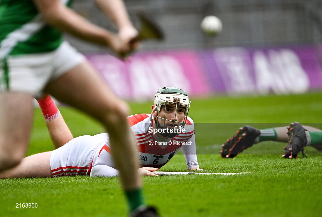 5 February 2022; Mark Keane of Ballygiblin during the AIB GAA Hurling All-Ireland Junior Club Championship Final match between Ballygiblin, Cork, and Mooncoin, Kilkenny, at Croke Park in Dublin. Photo by Piaras Ó Mídheach/Sportsfile