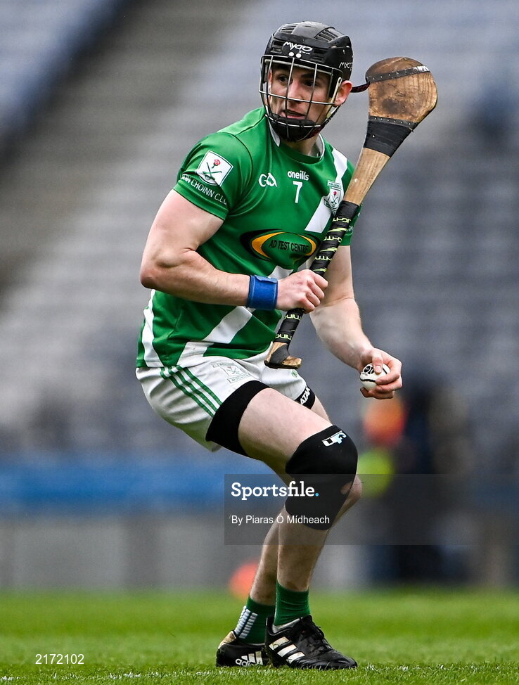 5 February 2022; Jim Delahunty of Mooncoin during the AIB GAA Hurling All-Ireland Junior Club Championship Final match between Ballygiblin, Cork, and Mooncoin, Kilkenny, at Croke Park in Dublin. Photo by Piaras Ó Mídheach/Sportsfile