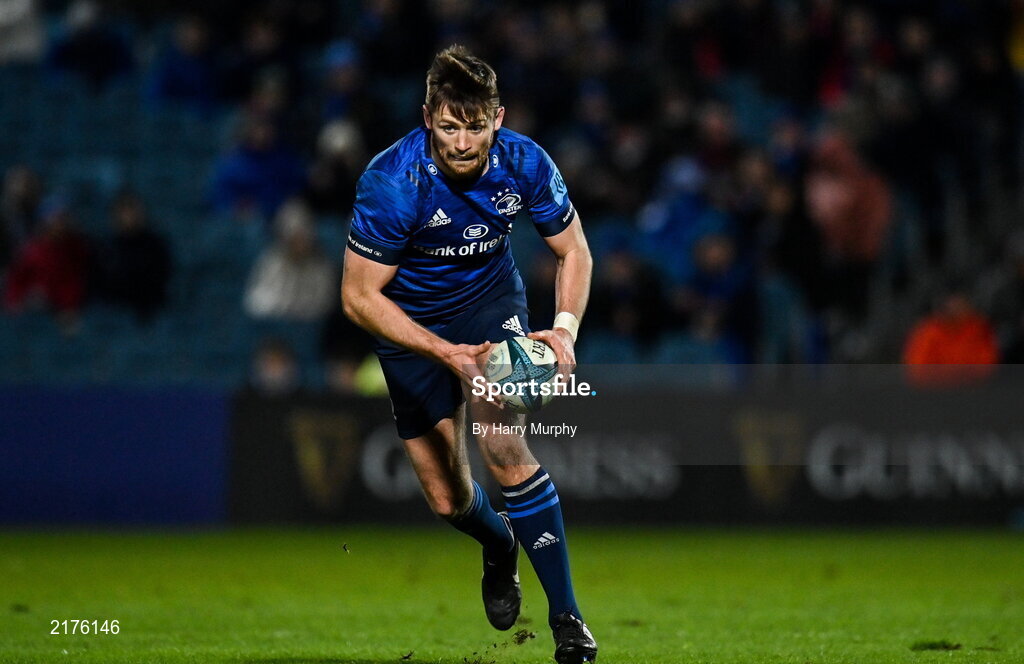 25 February 2022; Ross Byrne of Leinster during the United Rugby Championship match between Leinster and Emirates Lions at RDS Arena in Dublin. Photo by Harry Murphy/Sportsfile