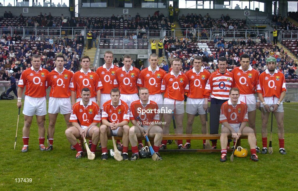 11 April 2004; Cork senior hurling team. Allianz Hurling League 2004, Division 1, Group 1, Galway v Cork, Pearse Stadium, Galway. Picture credit; David Maher / SPORTSFILE *EDI*
