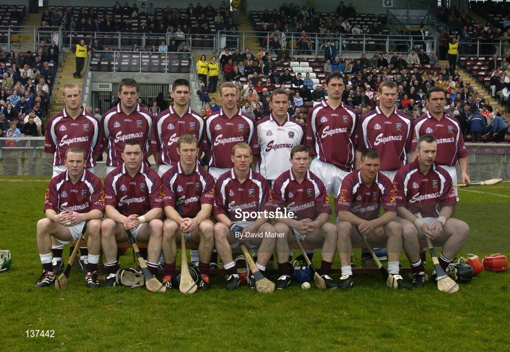 11 April 2004; Galway senior hurling team. Allianz Hurling League 2004, Division 1, Group 1, Galway v Cork, Pearse Stadium, Galway. Picture credit; David Maher / SPORTSFILE *EDI*