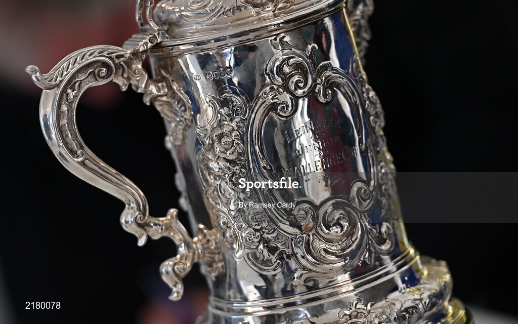 6 March 2022; A general view of the Towns Cup during the Bank of Ireland Leinster Rugby Provincial Towns Cup Second Round Draw at Balbriggan RFC in Balbriggan, Dublin. Photo by Ramsey Cardy/Sportsfile