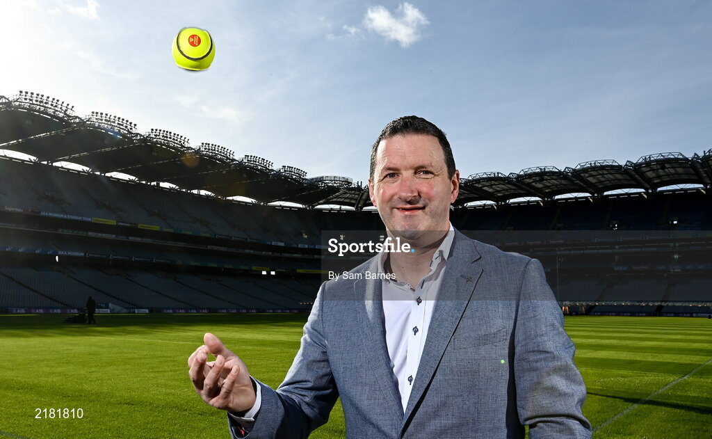 10 March 2022; Today the GAA launched the new GAA Smart Sliotar, which will be used in this years Under 20 hurling championship. The aim of the smart sliotar is to ensure consistency in performance, compliance with specifications, and to ensure it meets ethical standards of manufacture. In attendance at the launch is former Tipperary hurler Brendan Cummins at Croke Park in Dublin. Photo by Sam Barnes/Sportsfile