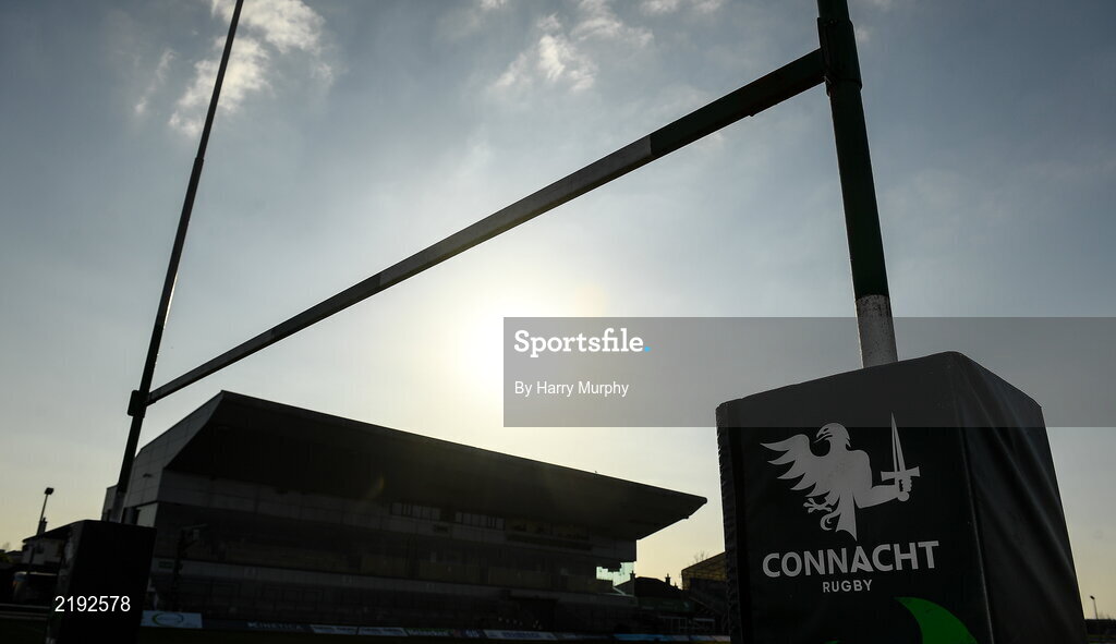 26 March 2022; A general view inside the stadium before the United Rugby Championship match between Connacht and Leinster at the Sportsground in Galway. Photo by Harry Murphy/Sportsfile