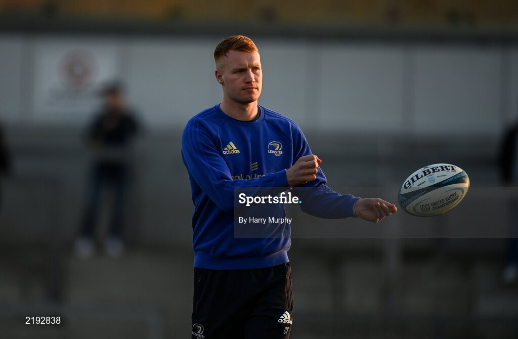 26 March 2022; Ciarán Frawley of Leinster before the United Rugby Championship match between Connacht and Leinster at the Sportsground in Galway. Photo by Harry Murphy/Sportsfile