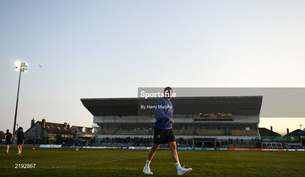 26 March 2022; Ross Molony of Leinster walks the pitch before the United Rugby Championship match between Connacht and Leinster at the Sportsground in Galway. Photo by Harry Murphy/Sportsfile