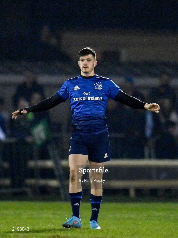 26 March 2022; Chris Cosgrave of Leinster makes his debut during the United Rugby Championship match between Connacht and Leinster at the Sportsground in Galway. Photo by Harry Murphy/Sportsfile