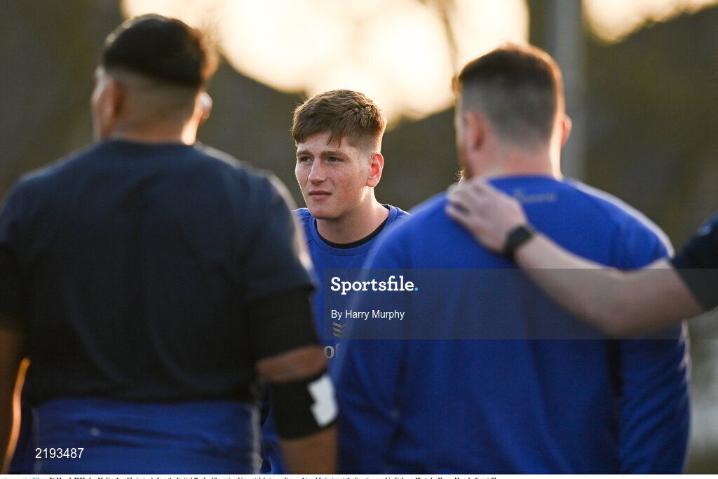 26 March 2022; Joe McCarthy of Leinster before the United Rugby Championship match between Connacht and Leinster at the Sportsground in Galway. Photo by Harry Murphy/Sportsfile