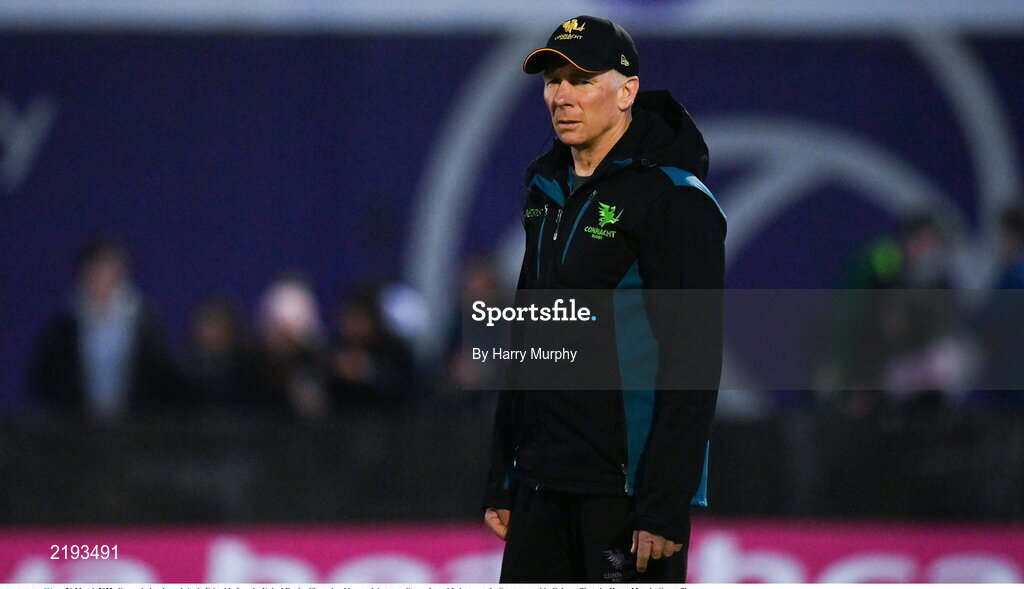 26 March 2022; Connacht head coach Andy Friend before the United Rugby Championship match between Connacht and Leinster at the Sportsground in Galway. Photo by Harry Murphy/Sportsfile