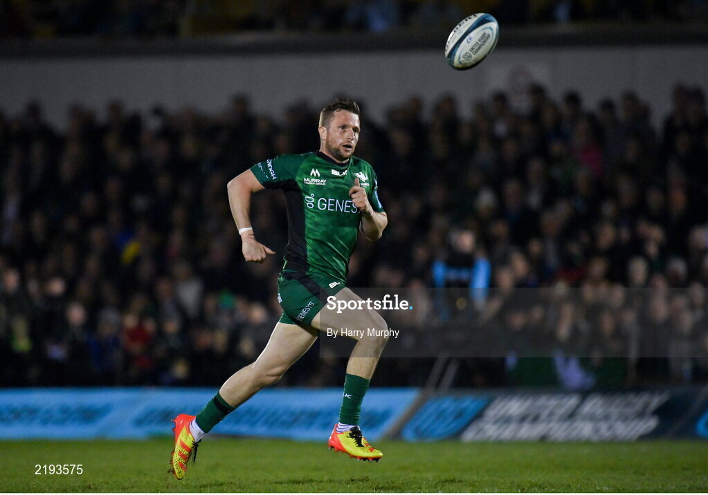 26 March 2022; Jack Carty of Connacht during the United Rugby Championship match between Connacht and Leinster at the Sportsground in Galway. Photo by Harry Murphy/Sportsfile