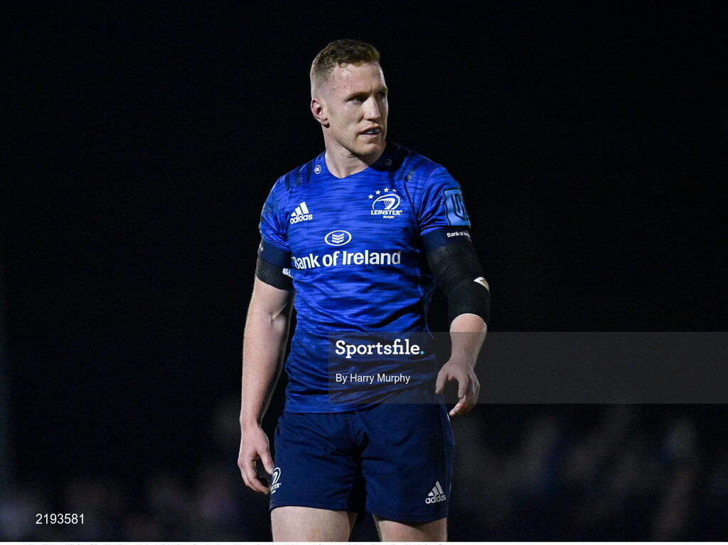 26 March 2022; Rory O'Loughlin of Leinster during the United Rugby Championship match between Connacht and Leinster at the Sportsground in Galway. Photo by Harry Murphy/Sportsfile