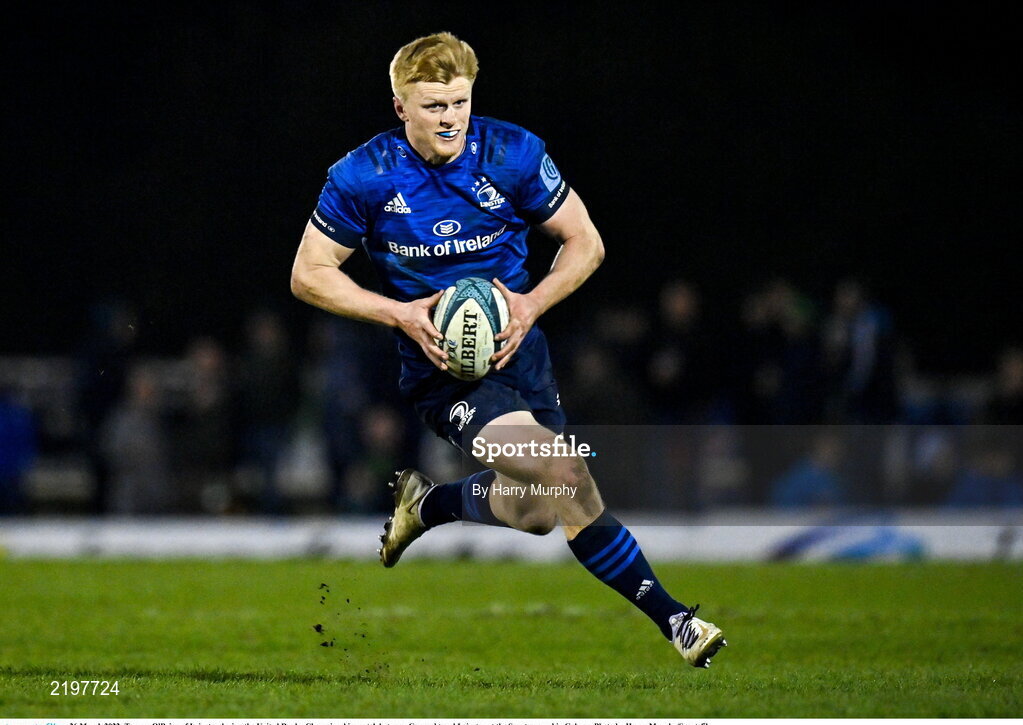 26 March 2022; Tommy O'Brien of Leinster during the United Rugby Championship match between Connacht and Leinster at the Sportsground in Galway. Photo by Harry Murphy/Sportsfile