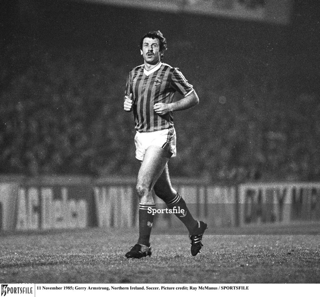 11 November 1985; Gerry Armstrong, Northern Ireland. Soccer. Picture credit; Ray McManus / SPORTSFILE